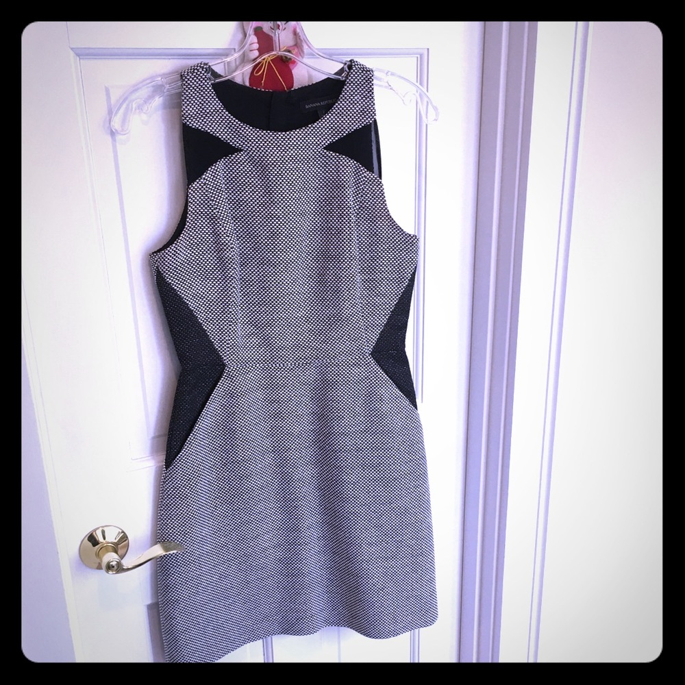 Cute and edgy, black and white dress.